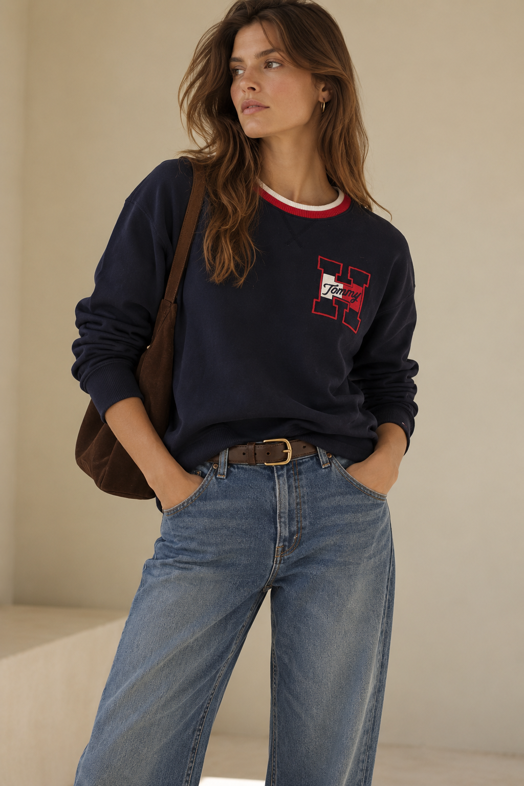 Malha Tommy Hilfiger azul vintage S