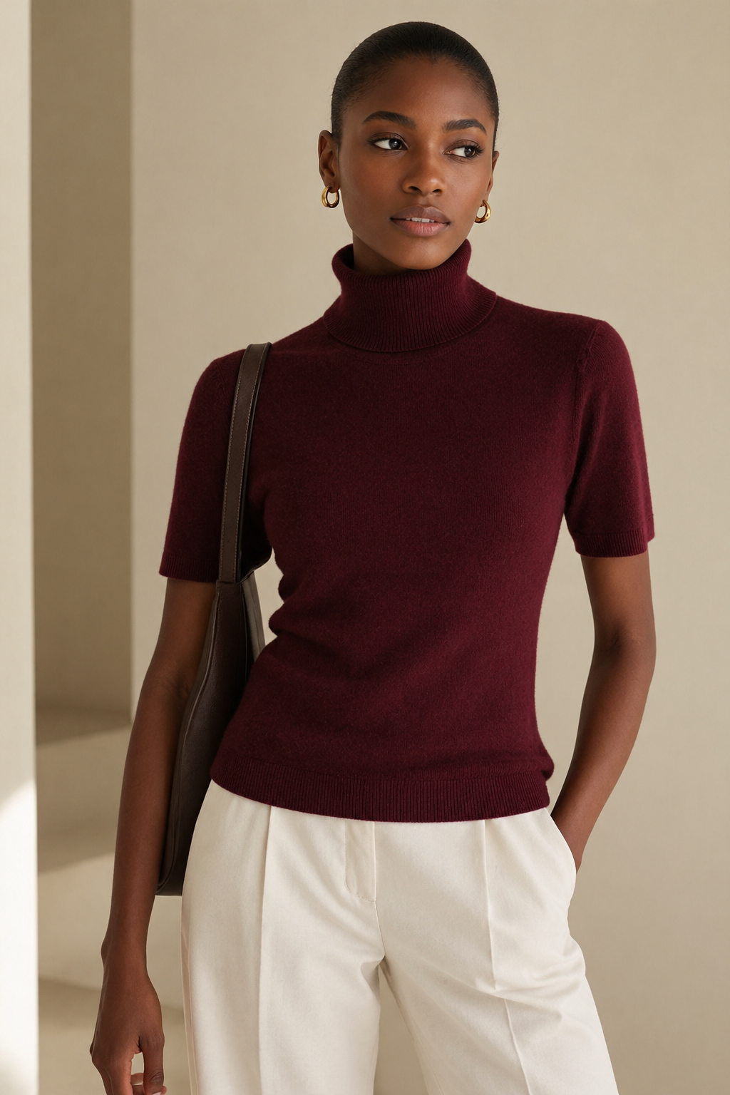 Turtleneck Burgundy Mango M