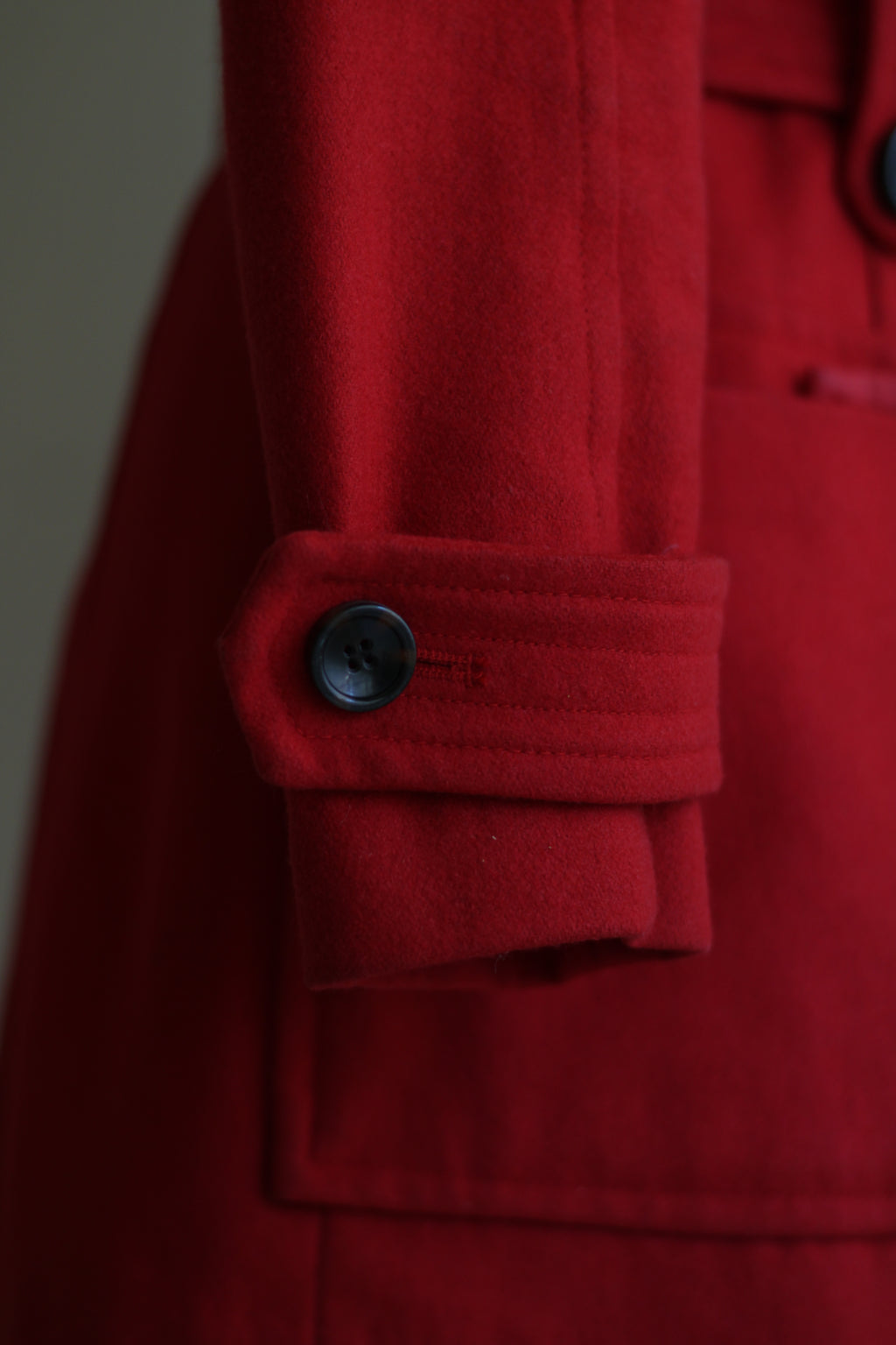 Casaco Zara 60%lã vermelho M