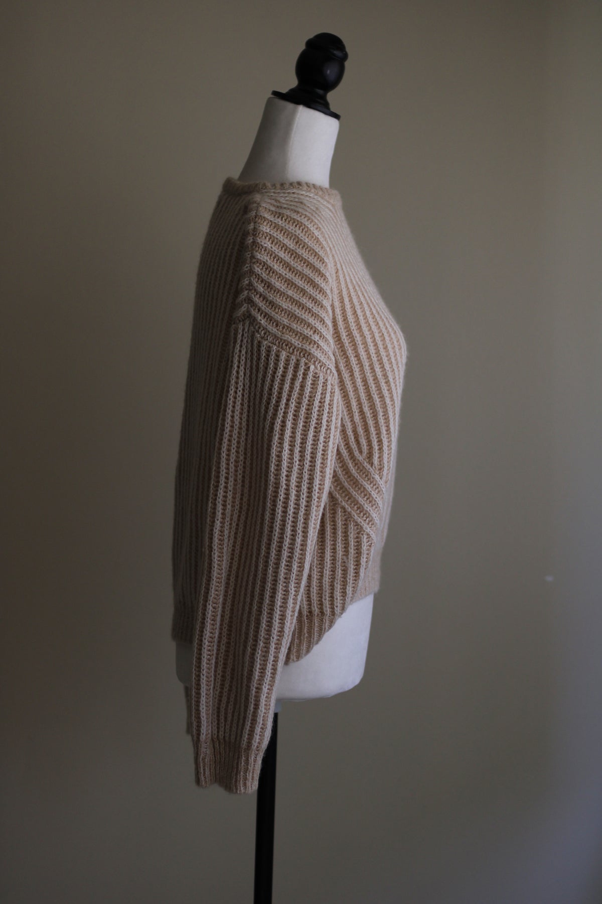 Camisola tricot lã Natura bege XL
