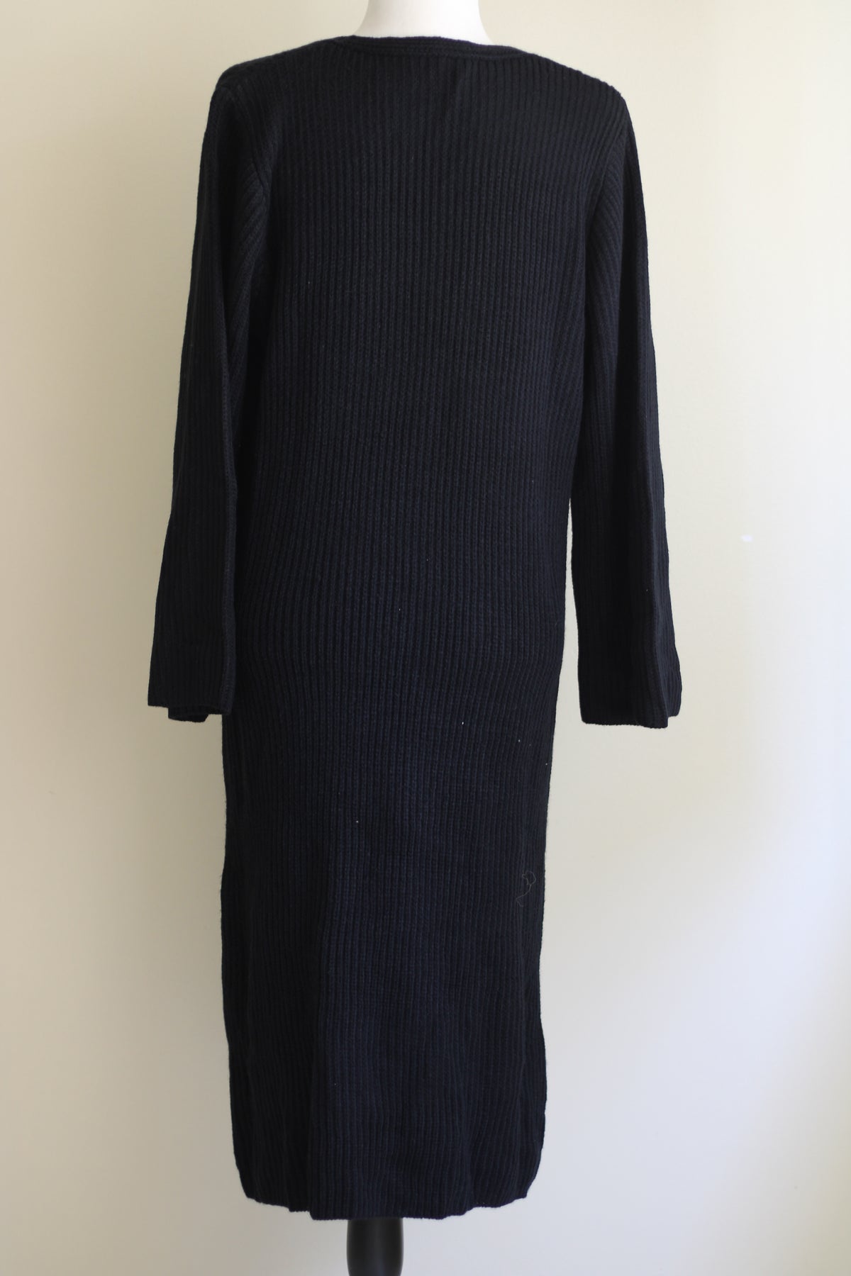 Vestido midi preto tricot S/M