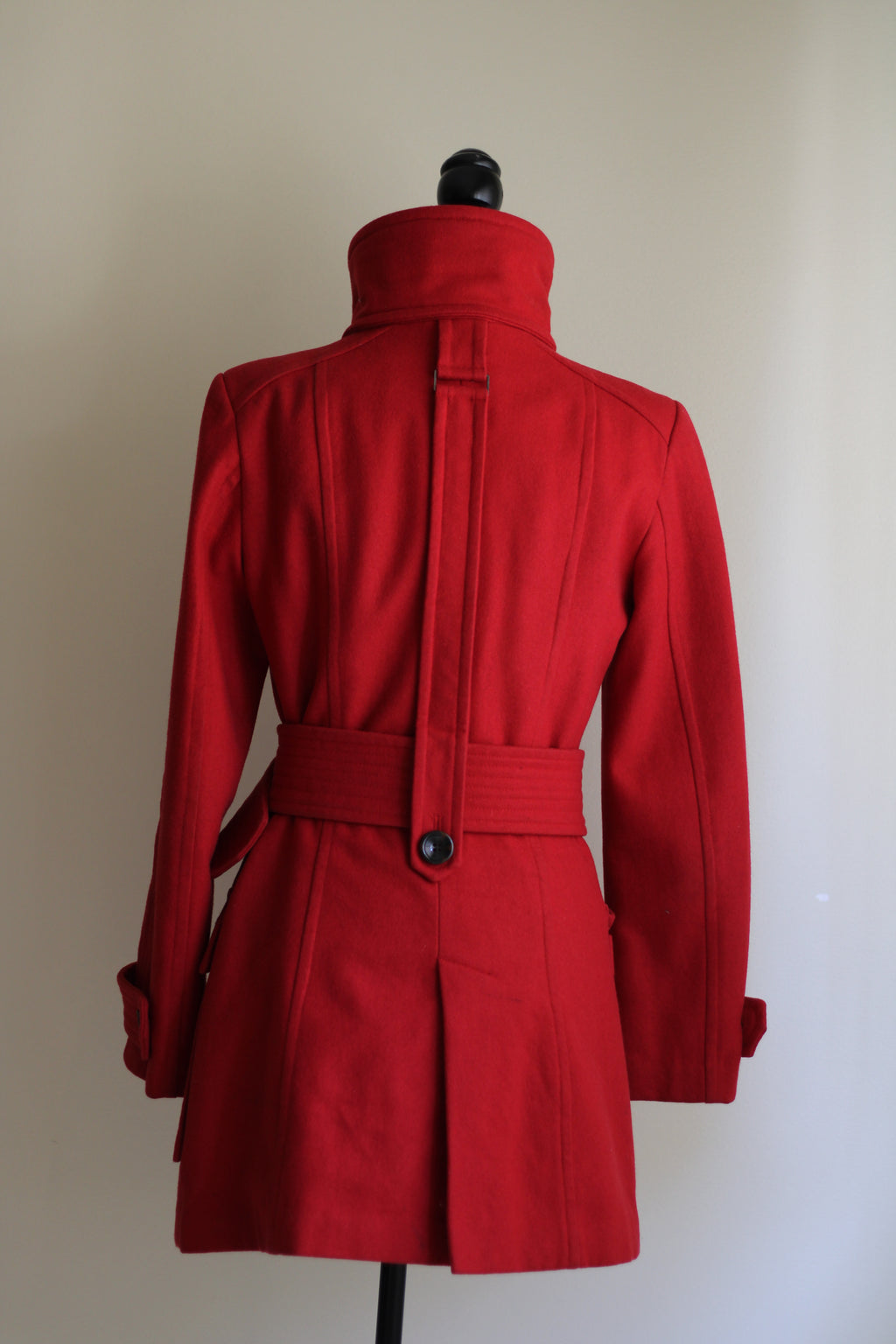 Casaco Zara 60%lã vermelho M