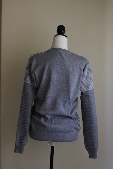 Camisola tricot cinzento vintage XL