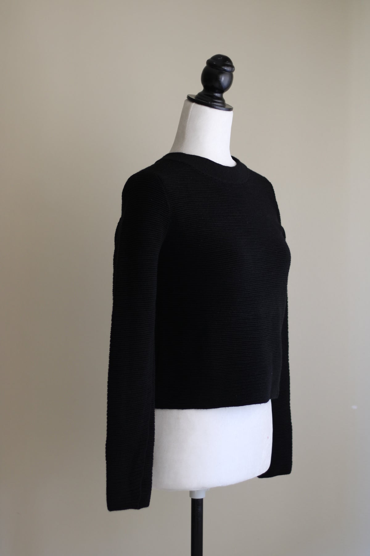 Camisola Club Monaco 60% lã preta canelada