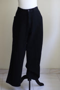 Calça preta jeans mom wide leg vintage 44 Selfide