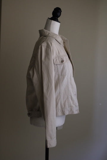 Jaqueta vintage algodão vintage bege M Canda