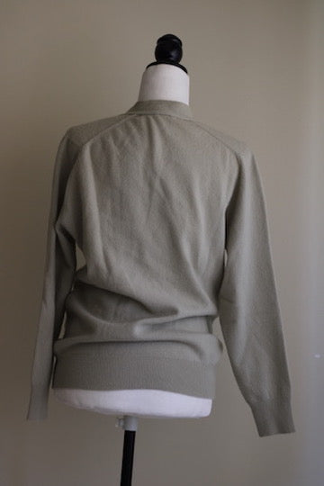Cardigan vintage cinzento lã L