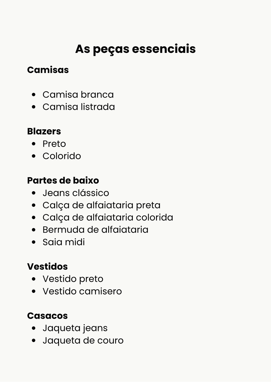 Guia de bolso: 40 looks prontos para você copiar