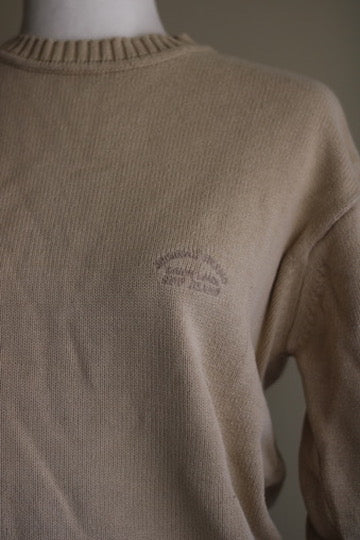 Camisola vintage bege SMF M 100% algodão