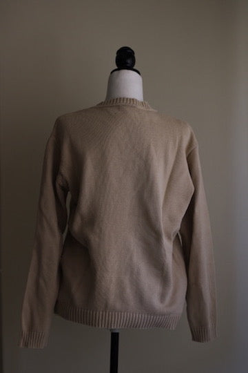 Camisola vintage bege SMF M 100% algodão