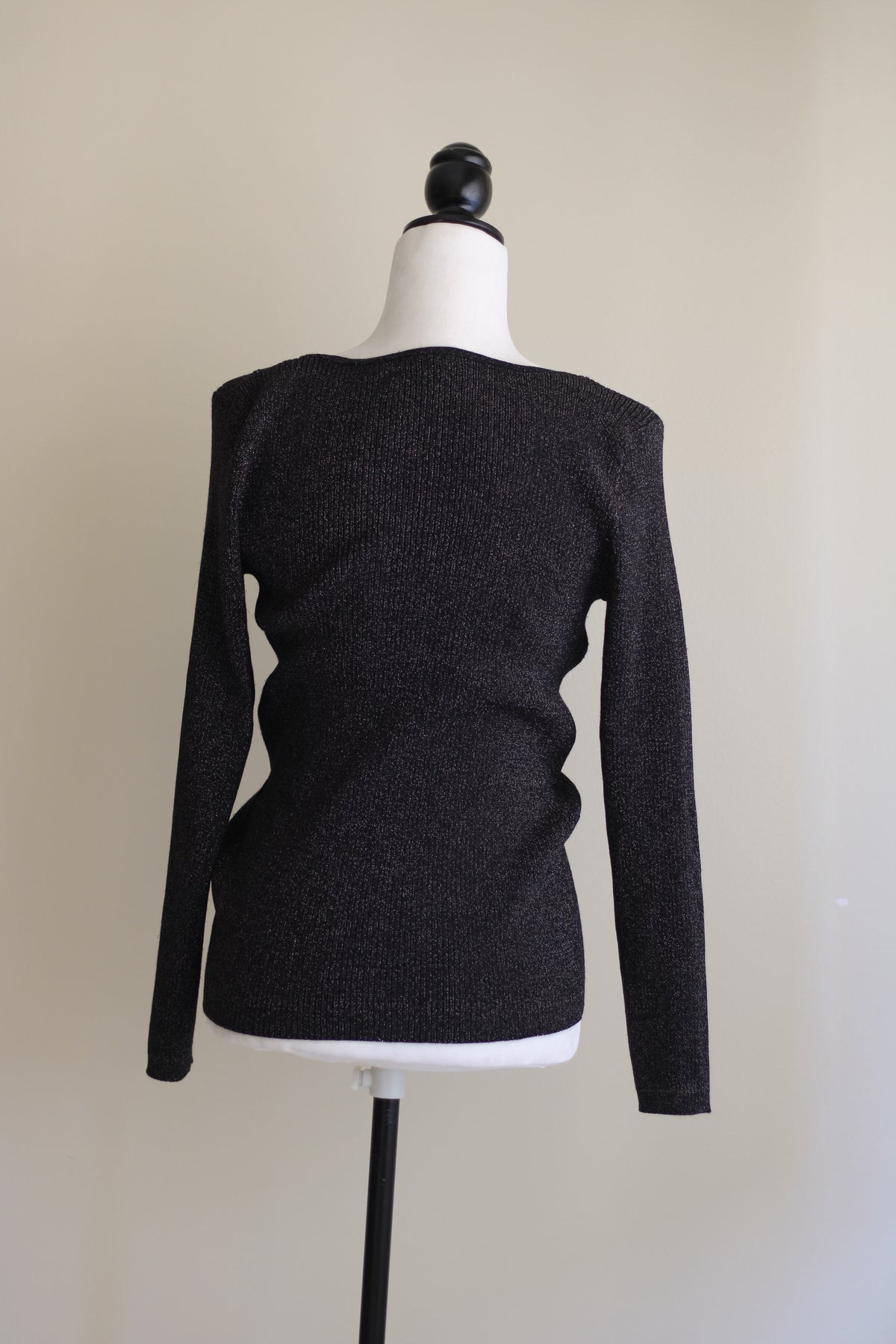 Camisola de lurex preta L