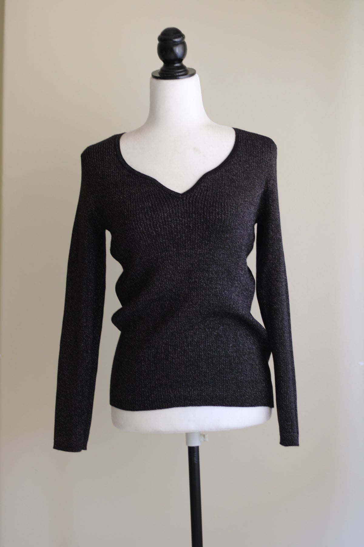 Camisola de lurex preta L
