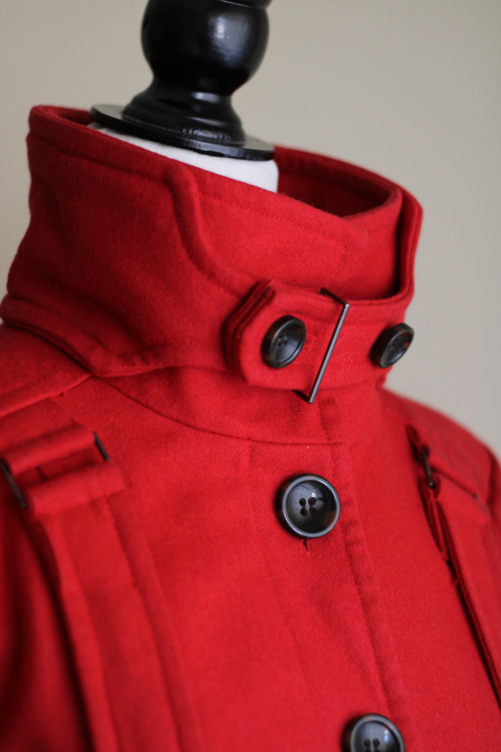 Casaco Zara 60%lã vermelho M