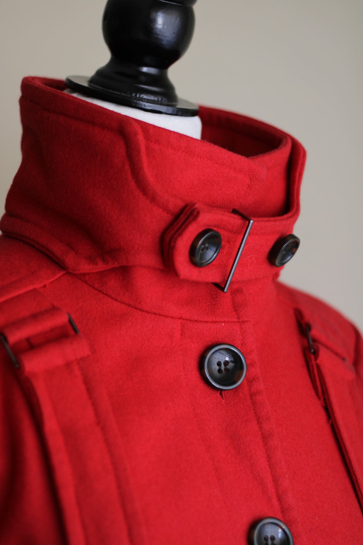 Casaco Zara 60%lã vermelho M