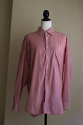Camisa alfaiataria as riscas vermelho e branco algodão 42