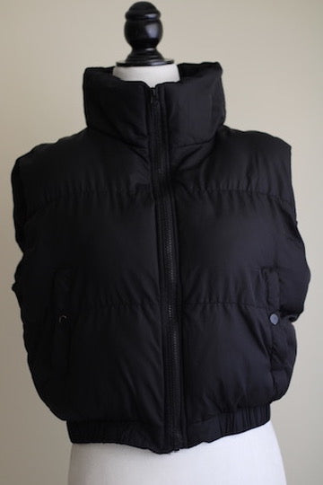 Colete Puffer Preto Anwnd L