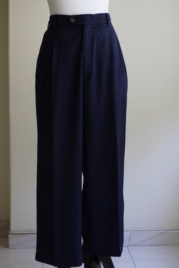 Calça preta jeans mom wide leg vintage 44 Selfide