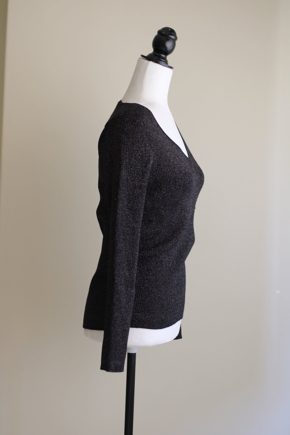 Camisola de lurex preta L