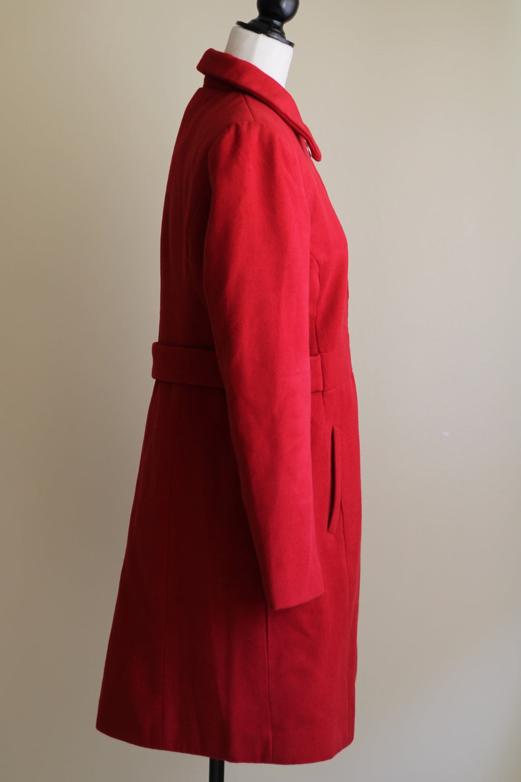 Sobretudo vermelho vintage La Redoute M