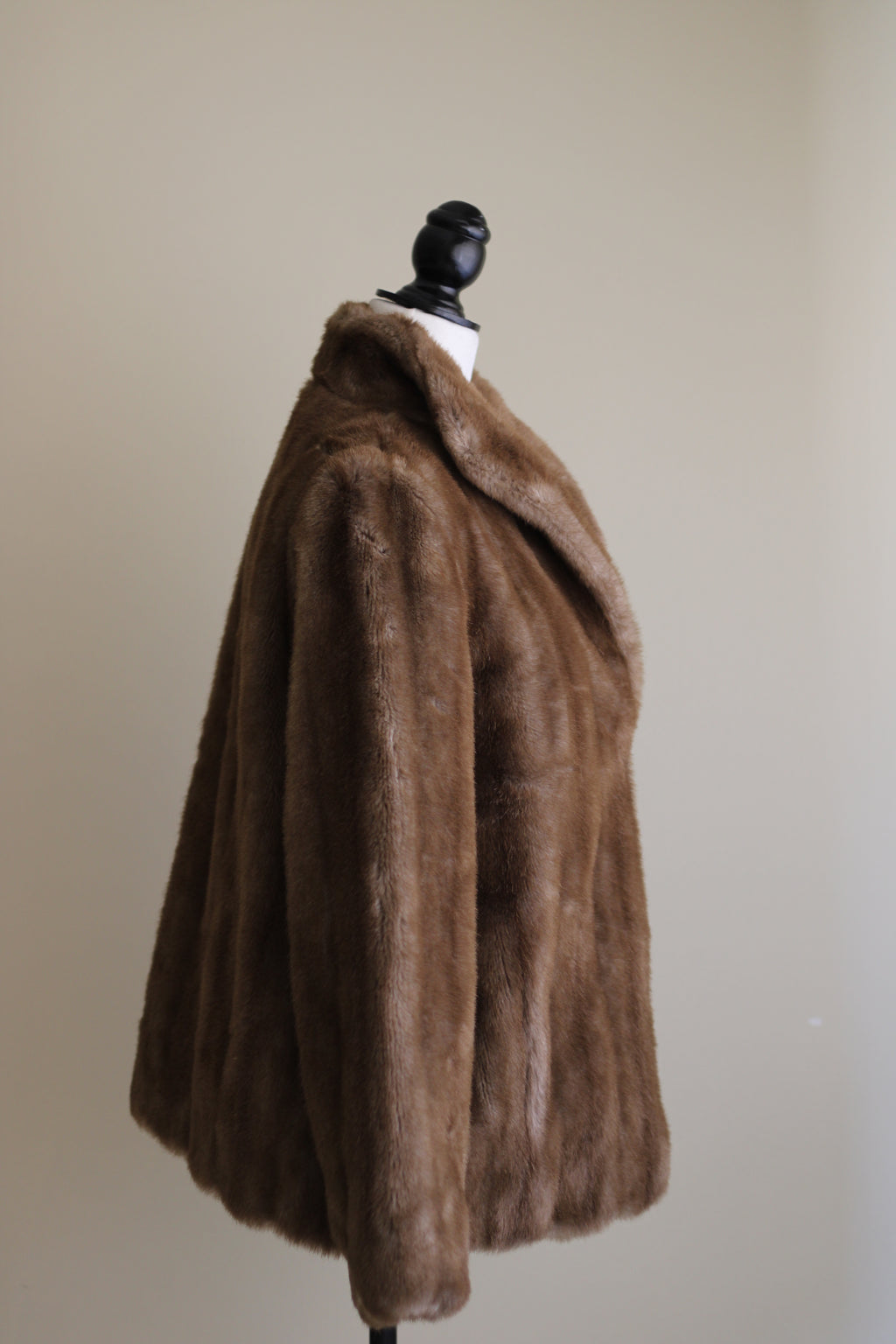 Casaco de Pelo castanho vintage L