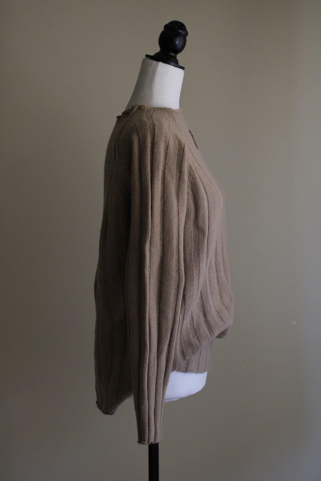 Camisola lã bege vintage L