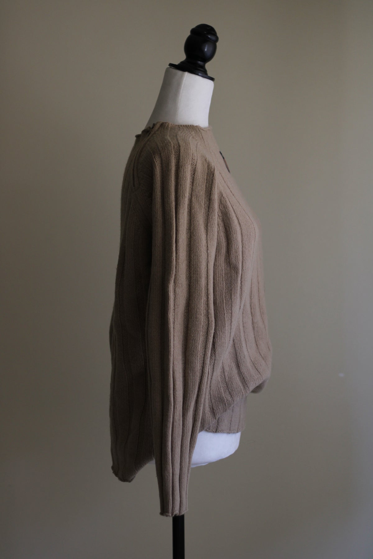 Camisola lã bege vintage L