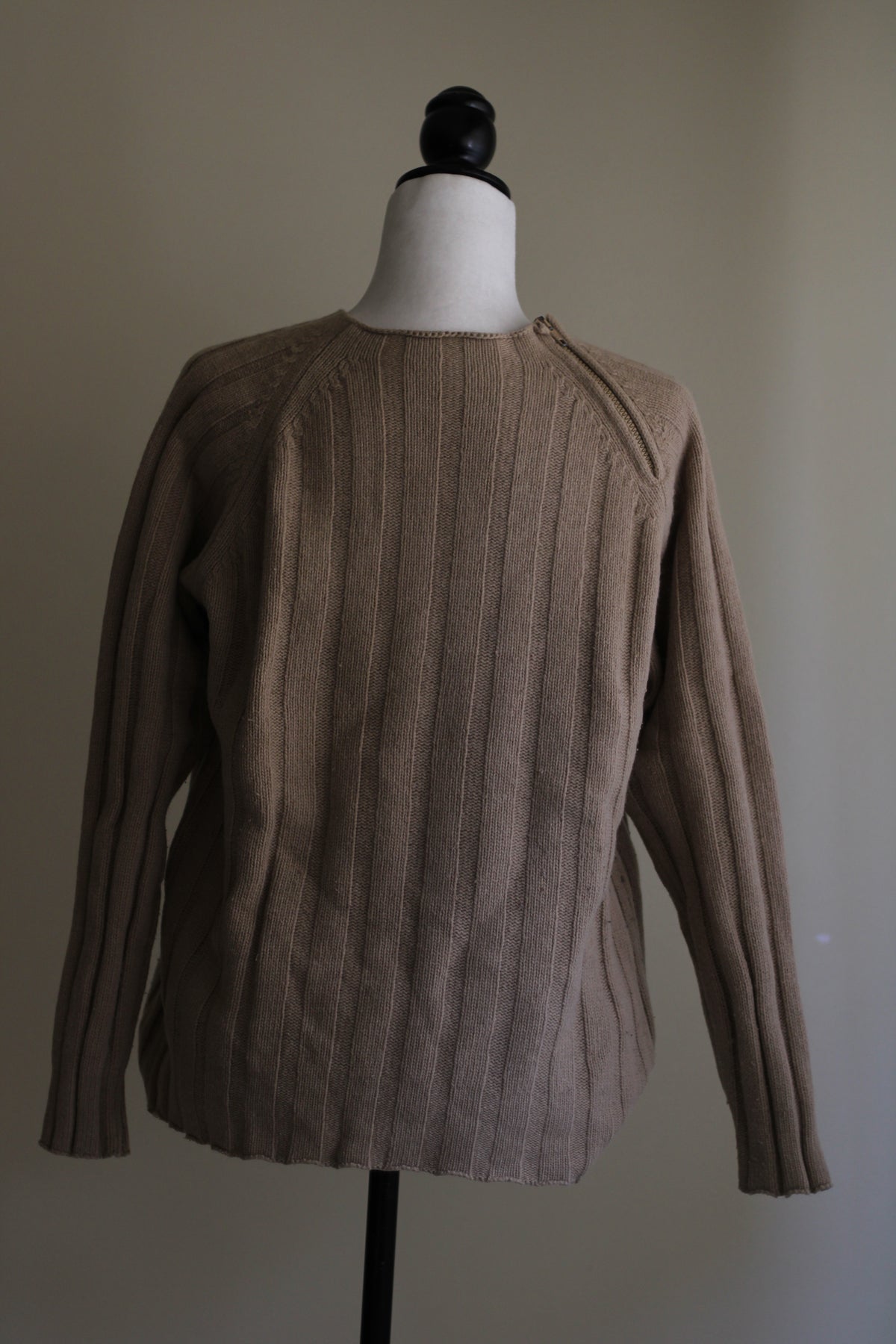 Camisola lã bege vintage L