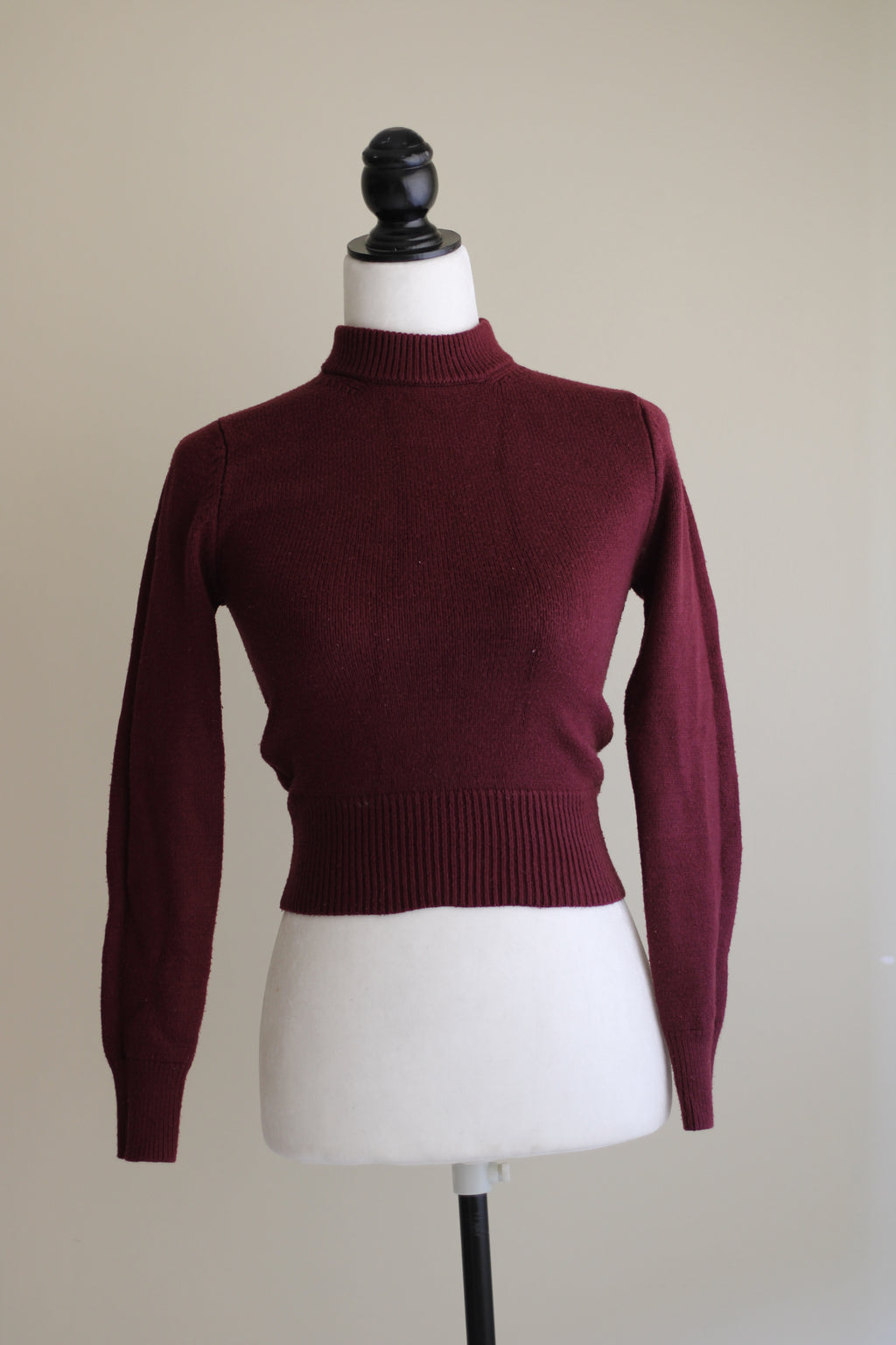 Turtleneck Bordeaux Zara cropped S