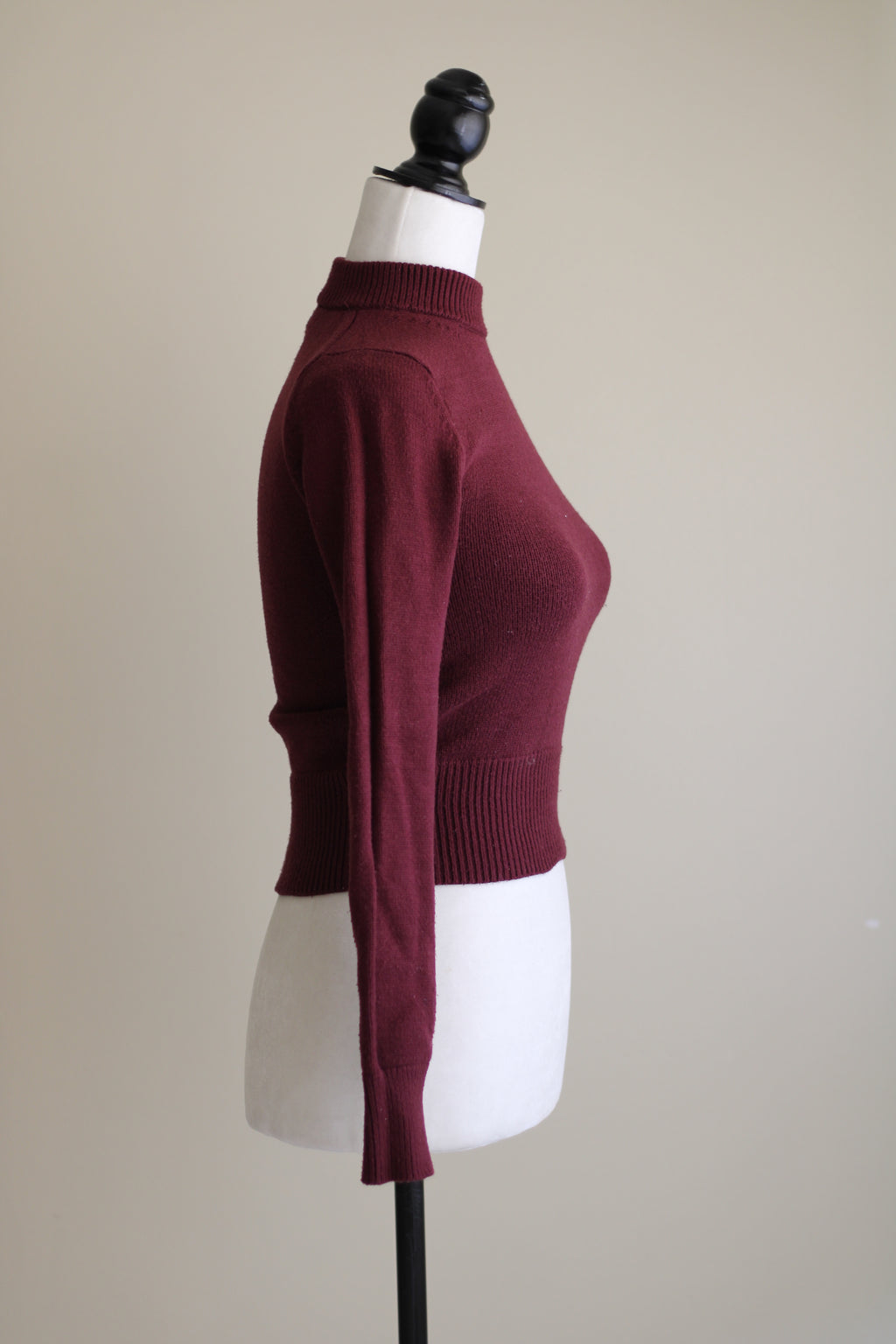 Turtleneck Bordeaux Zara cropped S