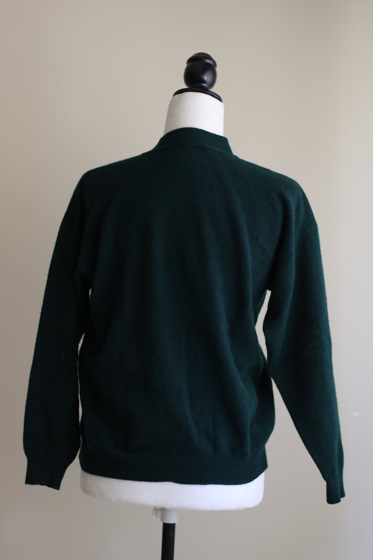 Cardigã verde Tiffany 100% lã XS