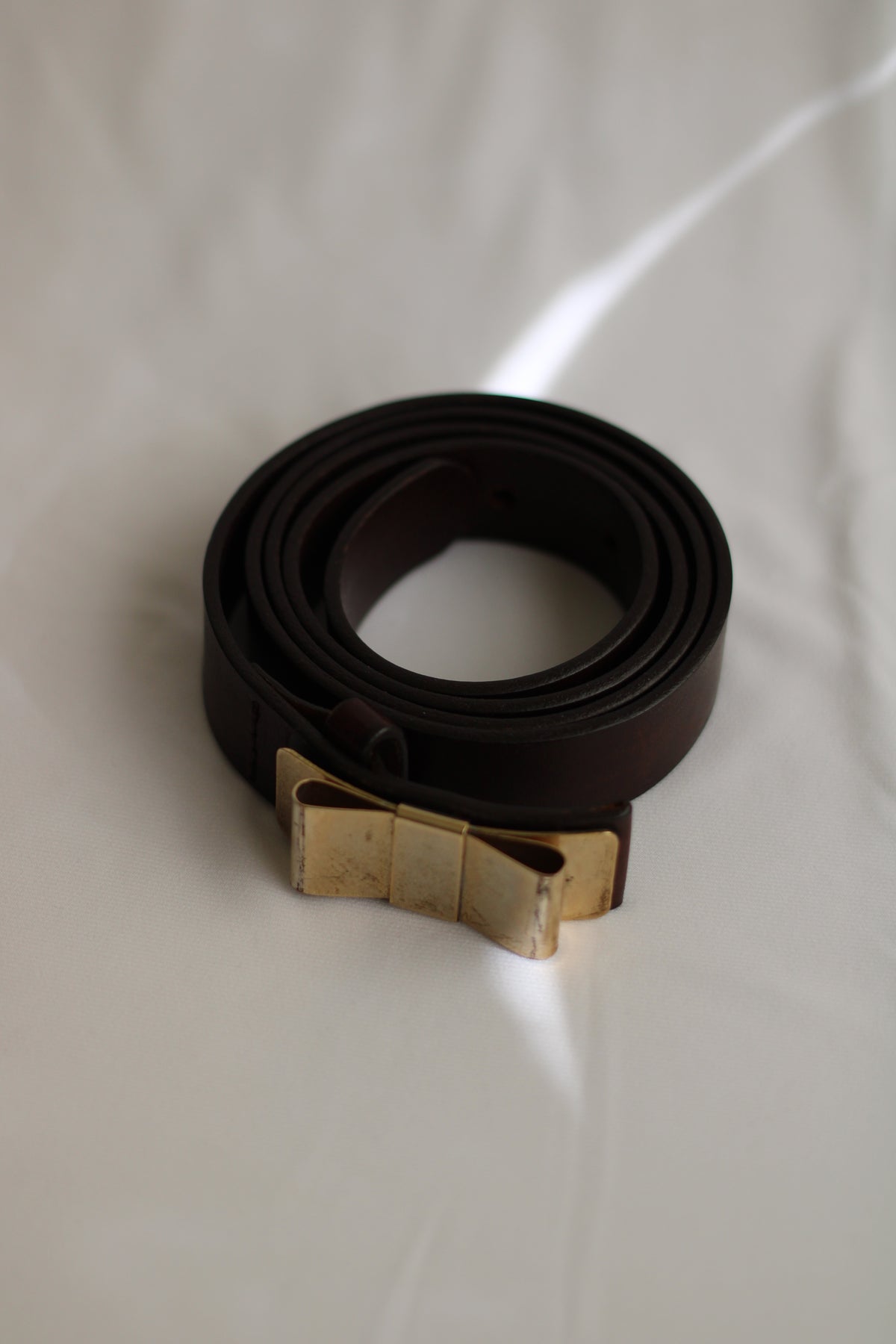 Cinto Vintage 108cm Pele Castanha Massimo Dutti