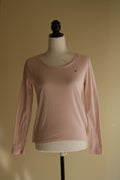 Malha Tommy Hilfiger S rosa claro algodão