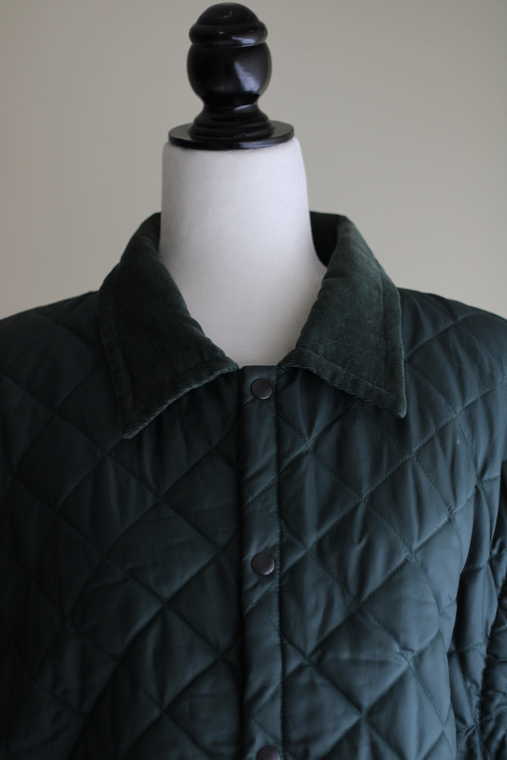 Casaco acolchoado verde vintage 2 em 1 XL