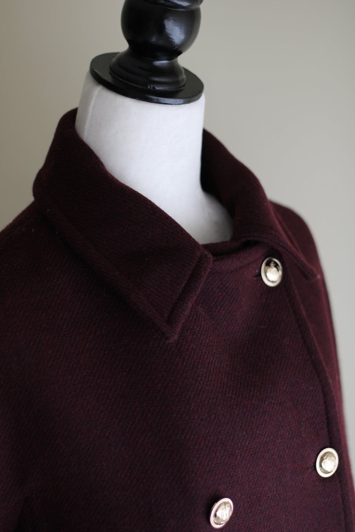 Casaco bordô vintage lã Zara M