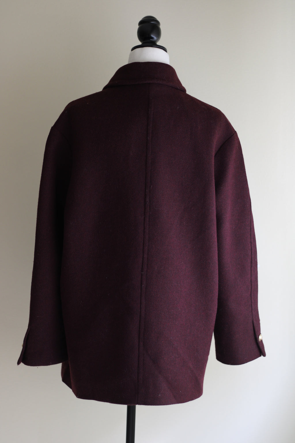 Casaco bordô vintage lã Zara M