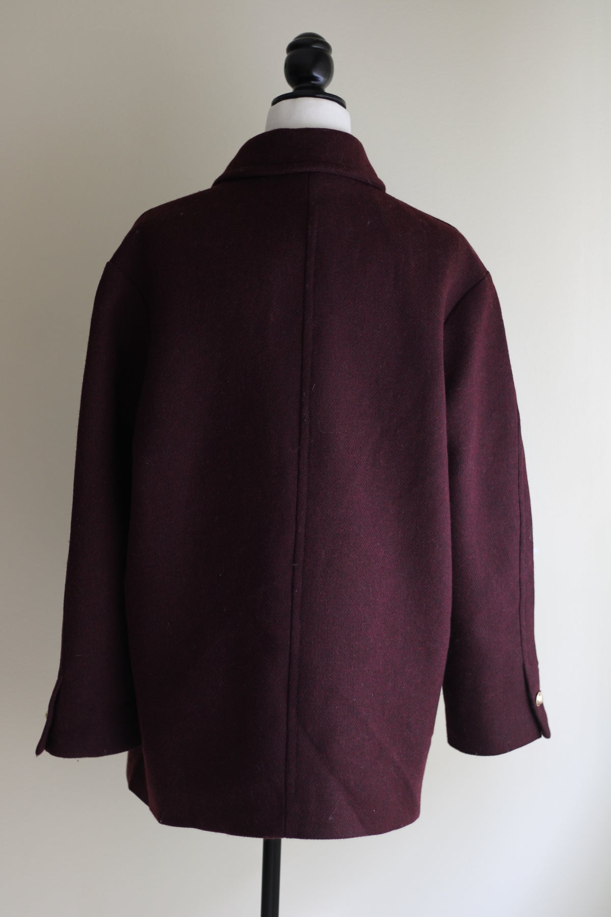 Casaco bordô vintage lã Zara M