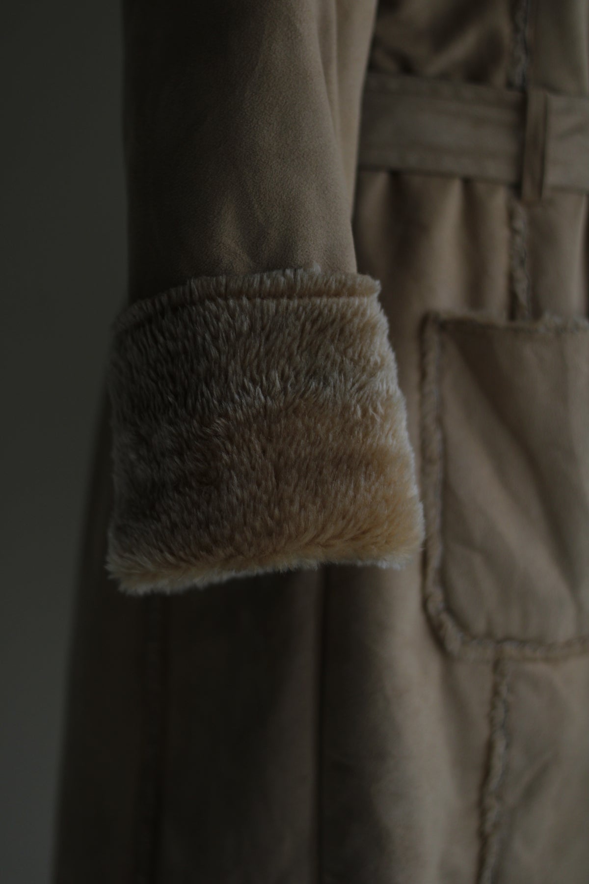 Casaco vintage pelo bege Last woman S