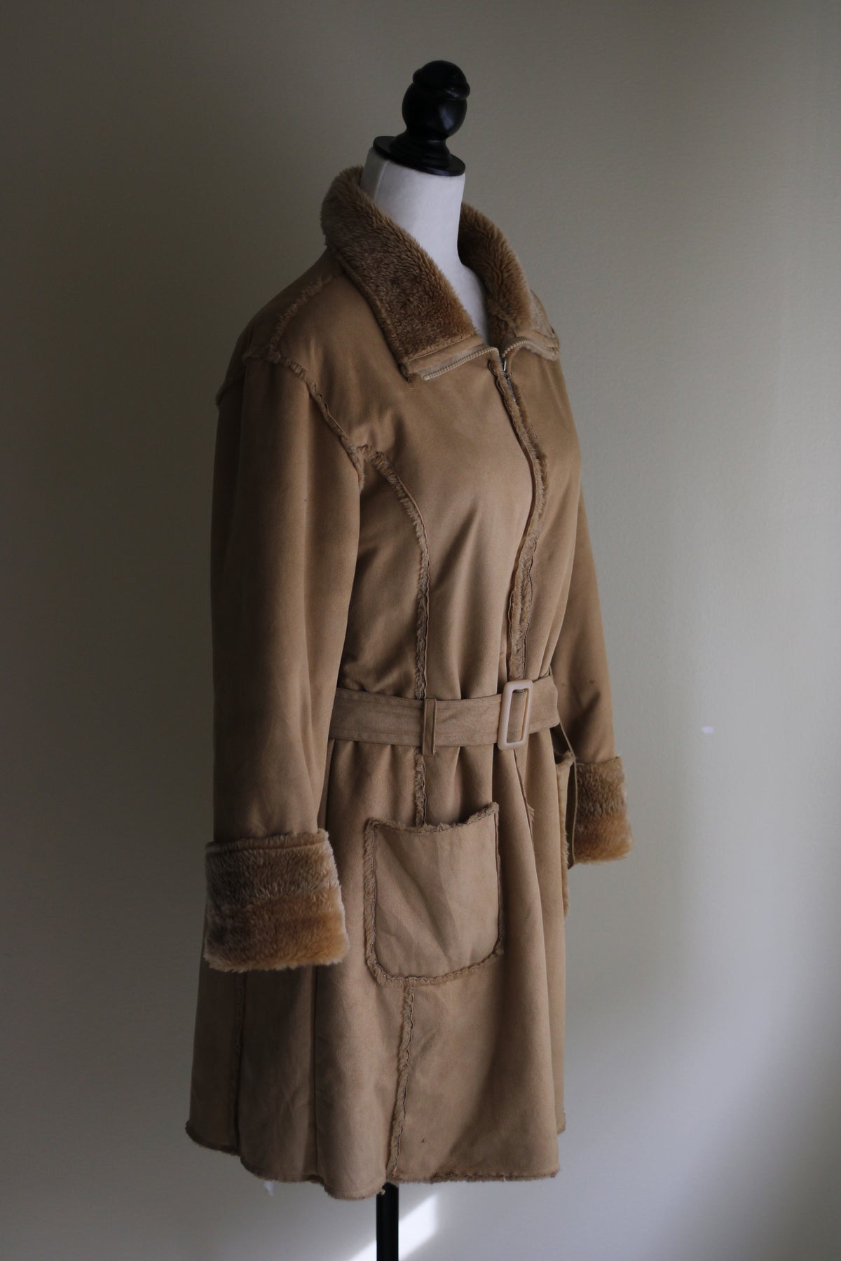 Casaco vintage pelo bege Last woman S