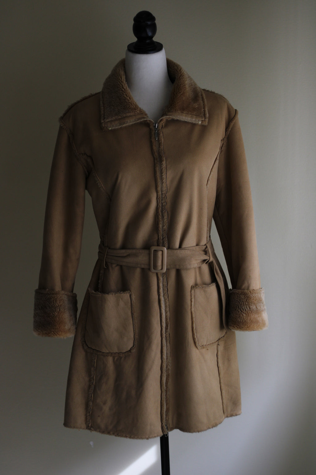 Casaco vintage pelo bege Last woman S