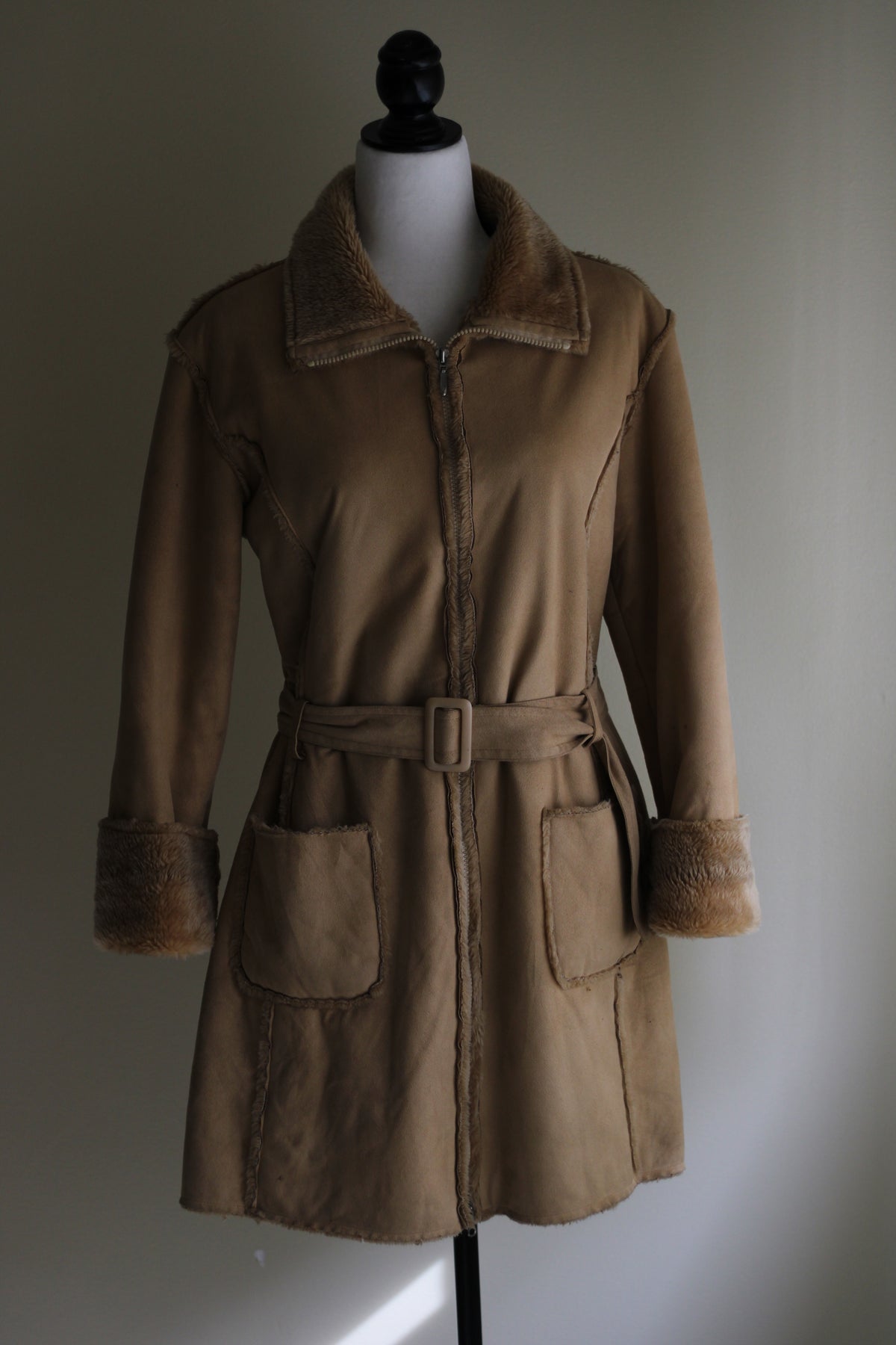 Casaco vintage pelo bege Last woman S