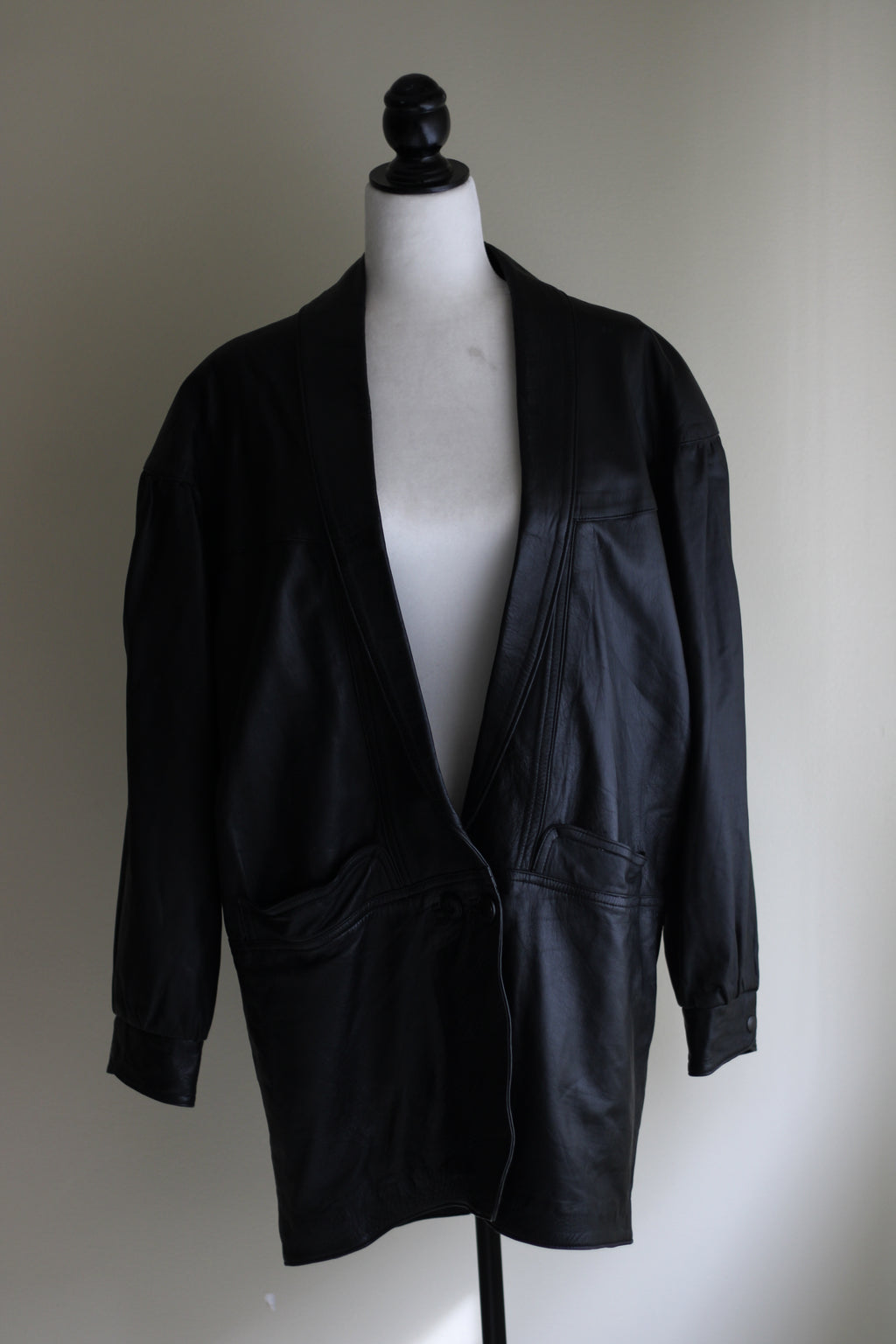 Casaco vintage Yves Saint Laurent 42-46 100% pele genuina
