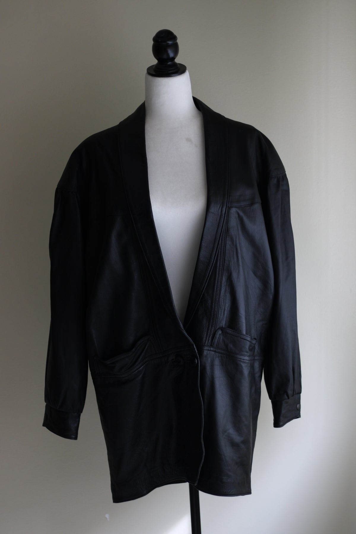 Casaco vintage Yves Saint Laurent 42-46 100% pele genuina