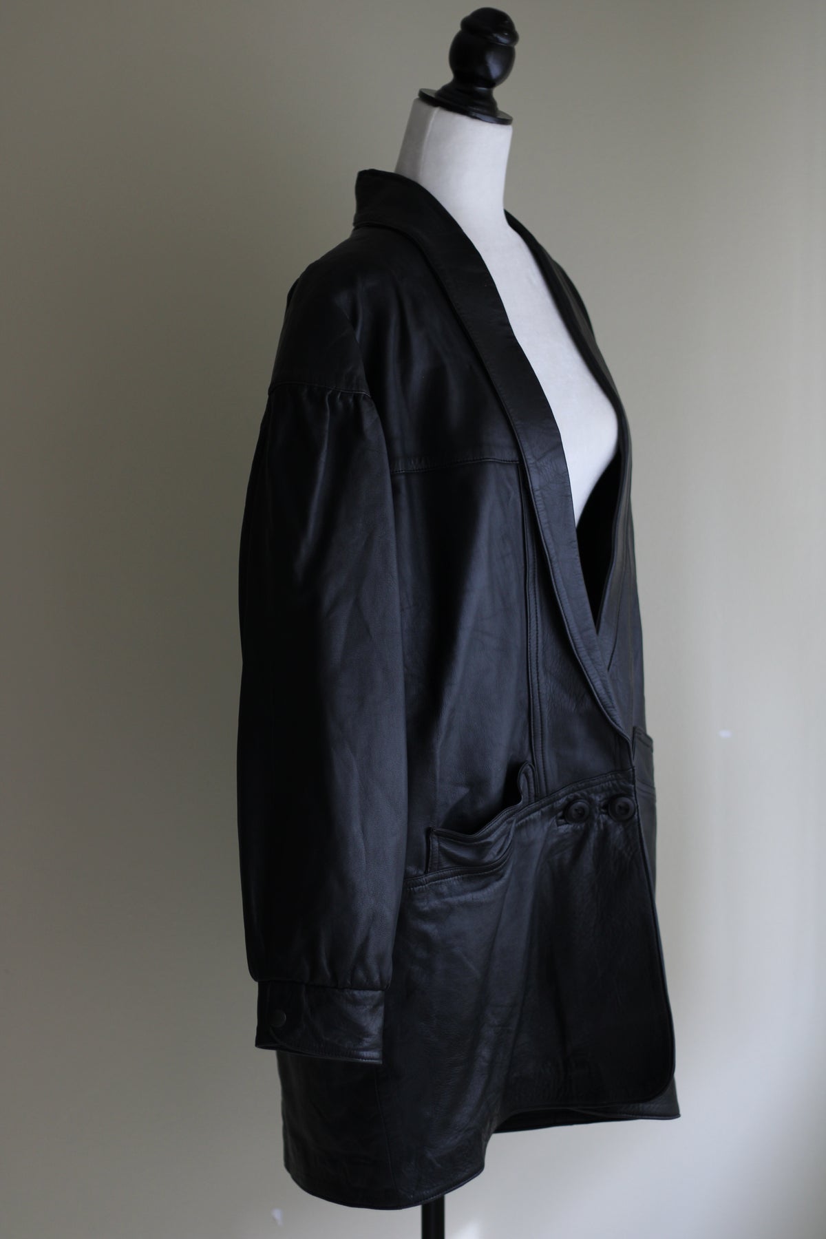 Casaco vintage Yves Saint Laurent 42-46 100% pele genuina