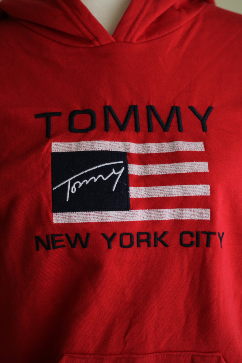 Moletom Tommy Hilfiger vermelho com capuz | M