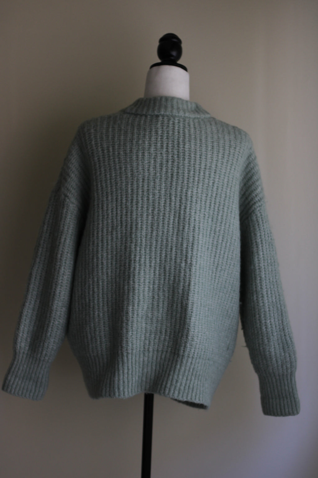 Cardigã Zara oversized com Lã e Alpaca – S