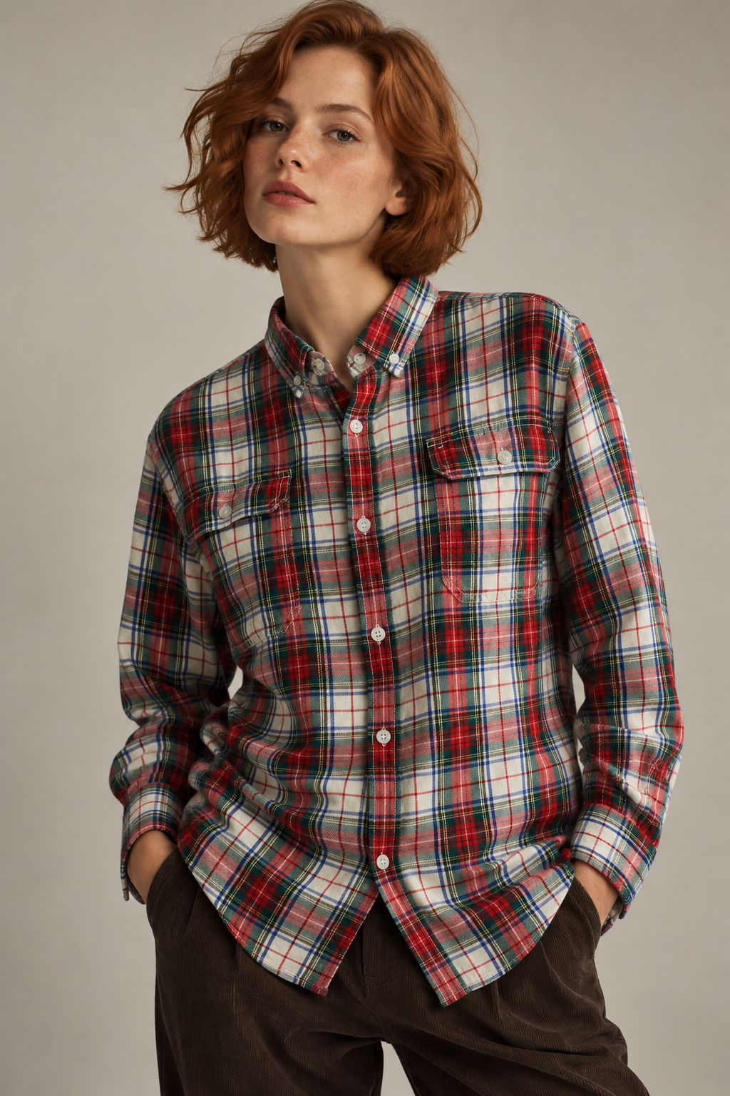 Camisa aos quadrados Tommy Hilfiger em algodão - XL