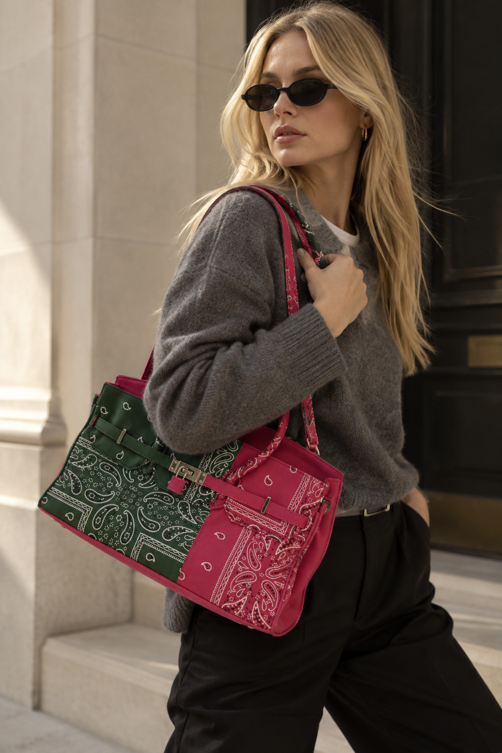 Mala tote bag bandana patchwork