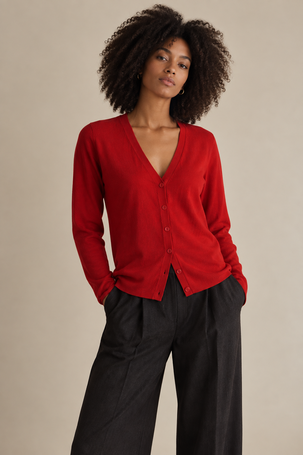 Cardigã vintage vermelho Ellepen M