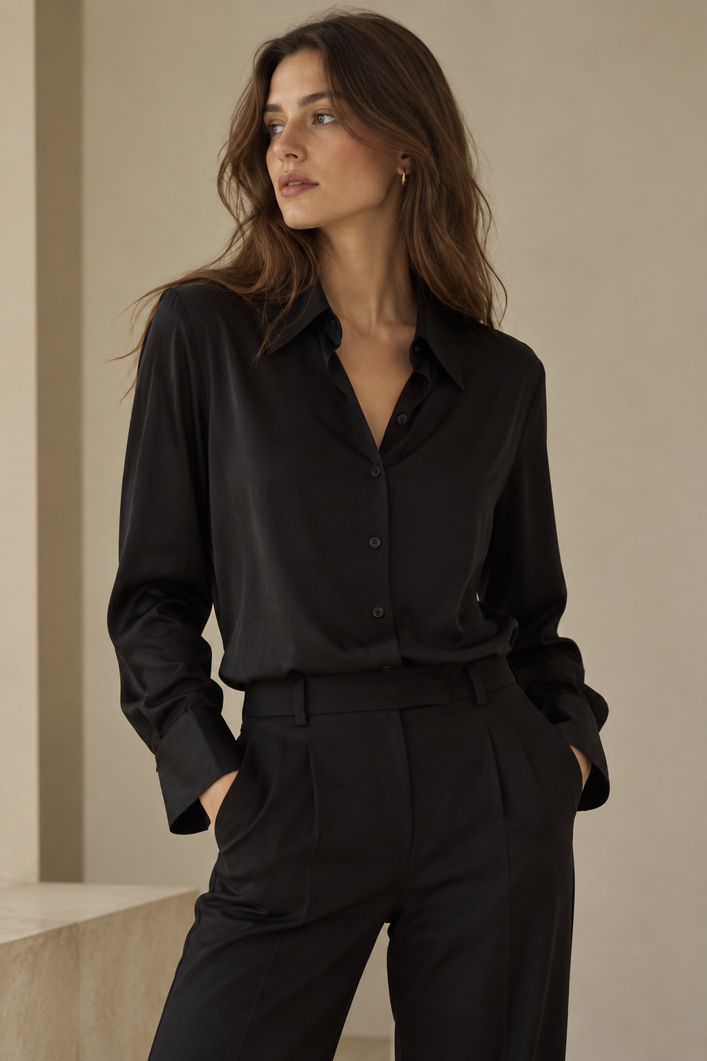 Camisa preta Zara XL