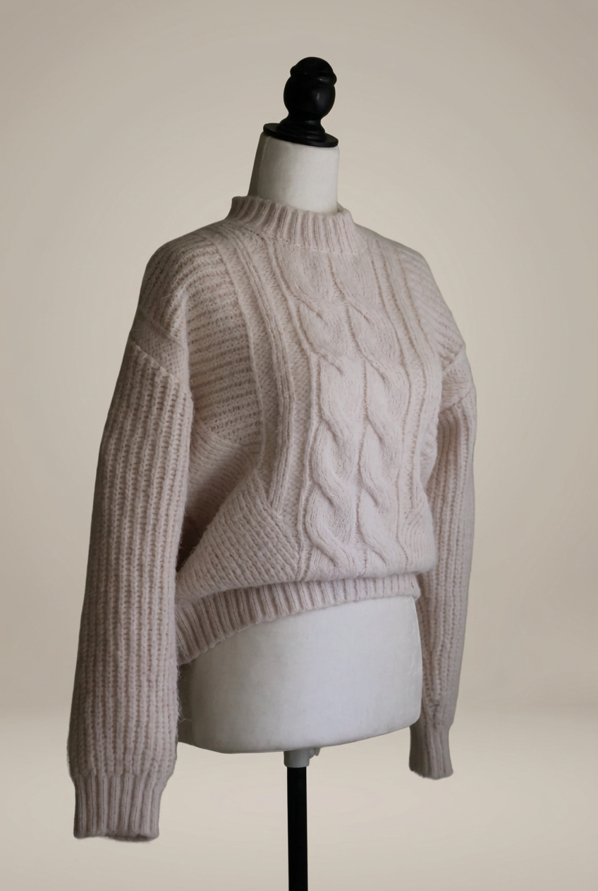 Vista lateral da camisola branca Easy Wear